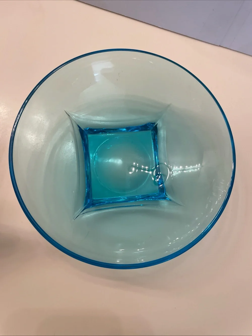 Vintage Hazel Atlas Aqua/Capri Blue - Colonial Pattern- Round Small Bowl 6 inch